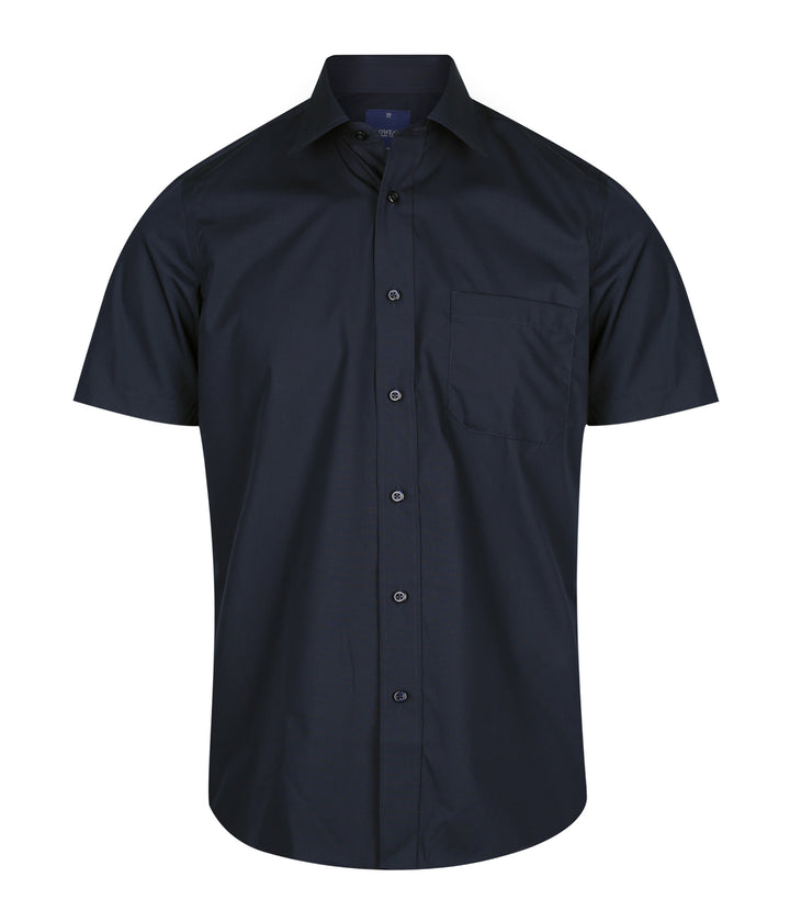 Men's Premium Poplin Short Sleeve Shirt - 1272S (4 colours)