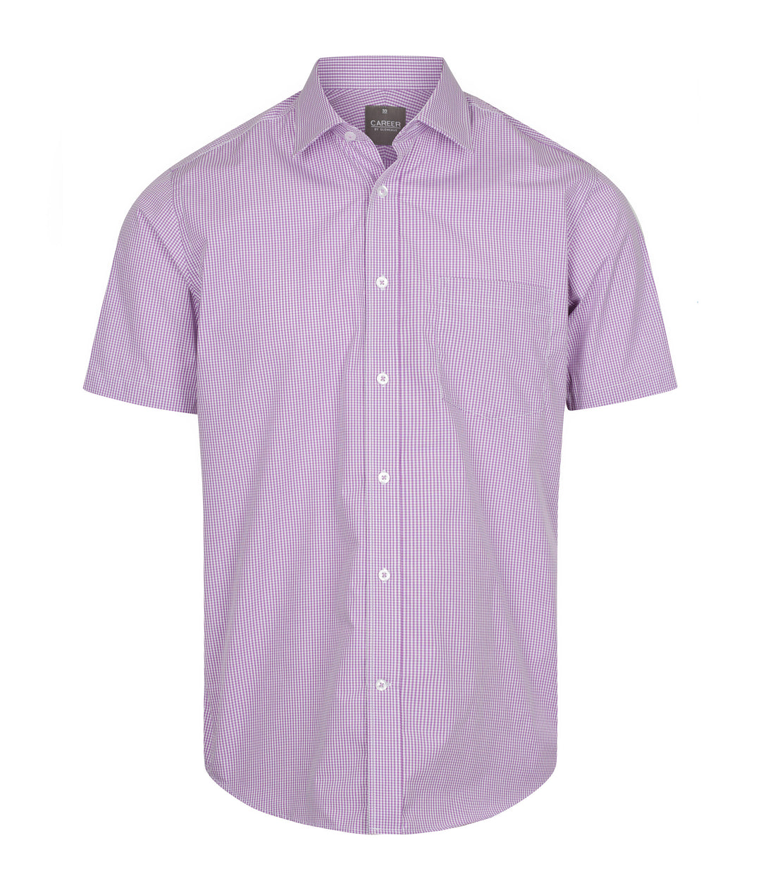 Men's Gingham Short Sleeve Shirt - 1637S (4 colours)
