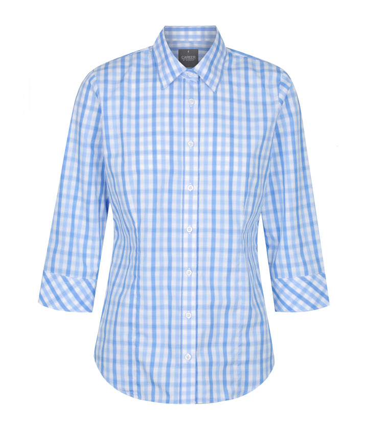 Women's Tonal Check 3/4 Sleeve Shirt - 1711WL