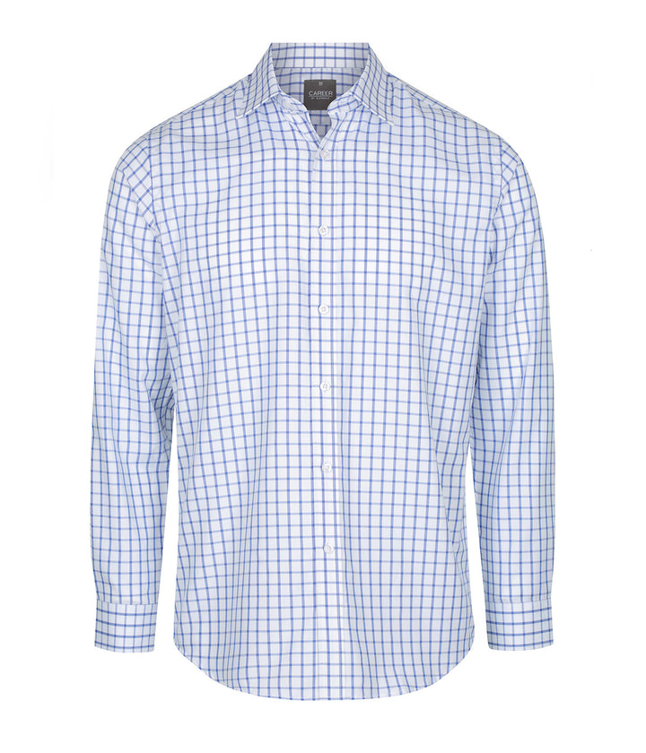 Men's Oxford Check Long Sleeve Shirt - 1712L