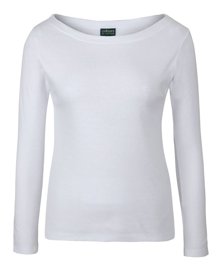 C of C Ladies SLong Sleeve Boat Neck Tee - 1BTL