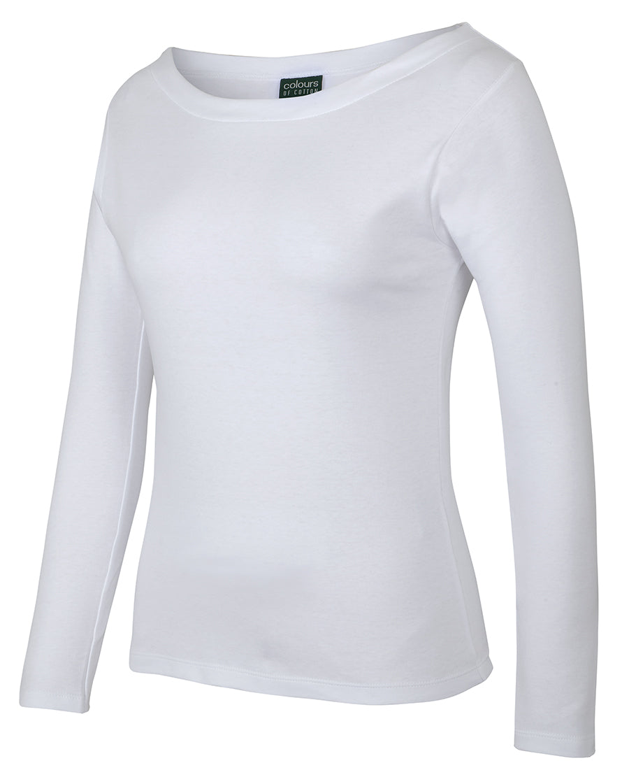 C of C Ladies SLong Sleeve Boat Neck Tee - 1BTL