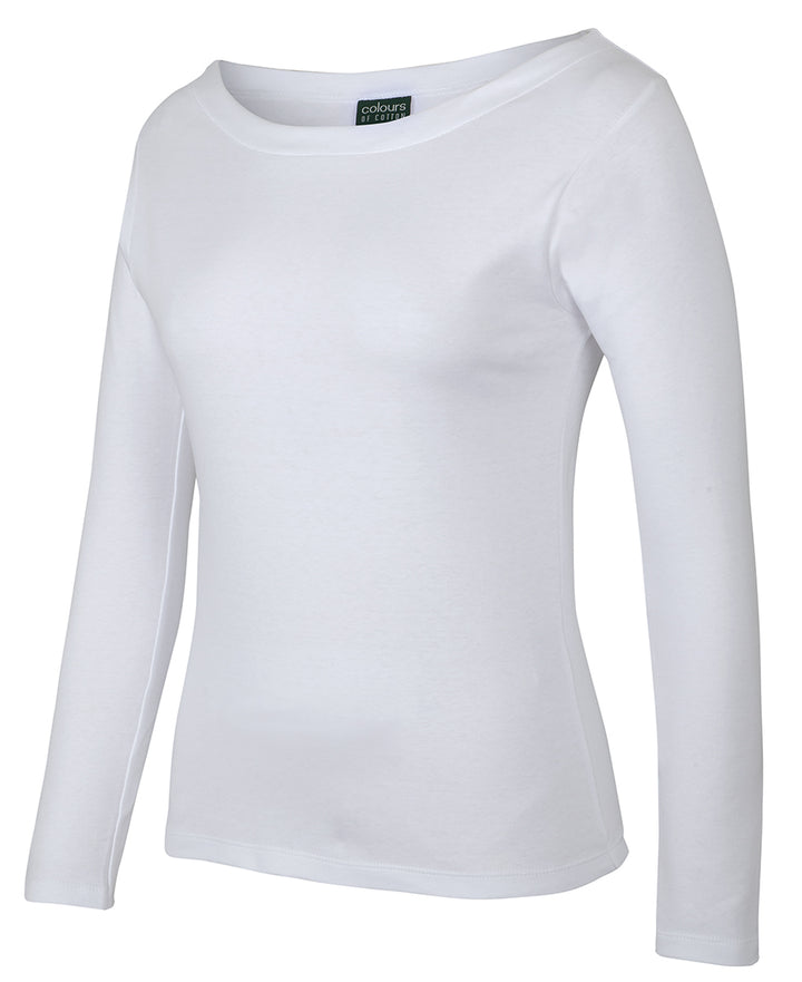 C of C Ladies SLong Sleeve Boat Neck Tee - 1BTL