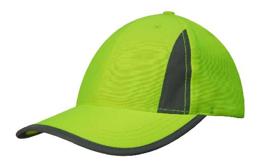 Luminescent Safety Cap with Reflective Inserts and Trim - 3029