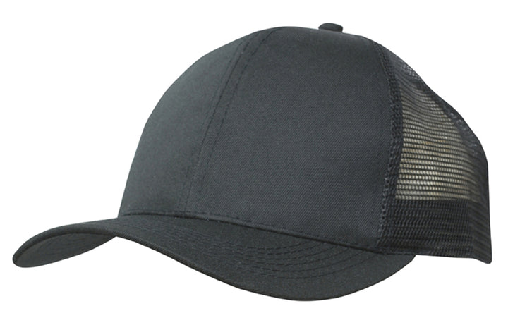 Organic Brushed Heavy Cotton/Mesh Back Cap - 3987