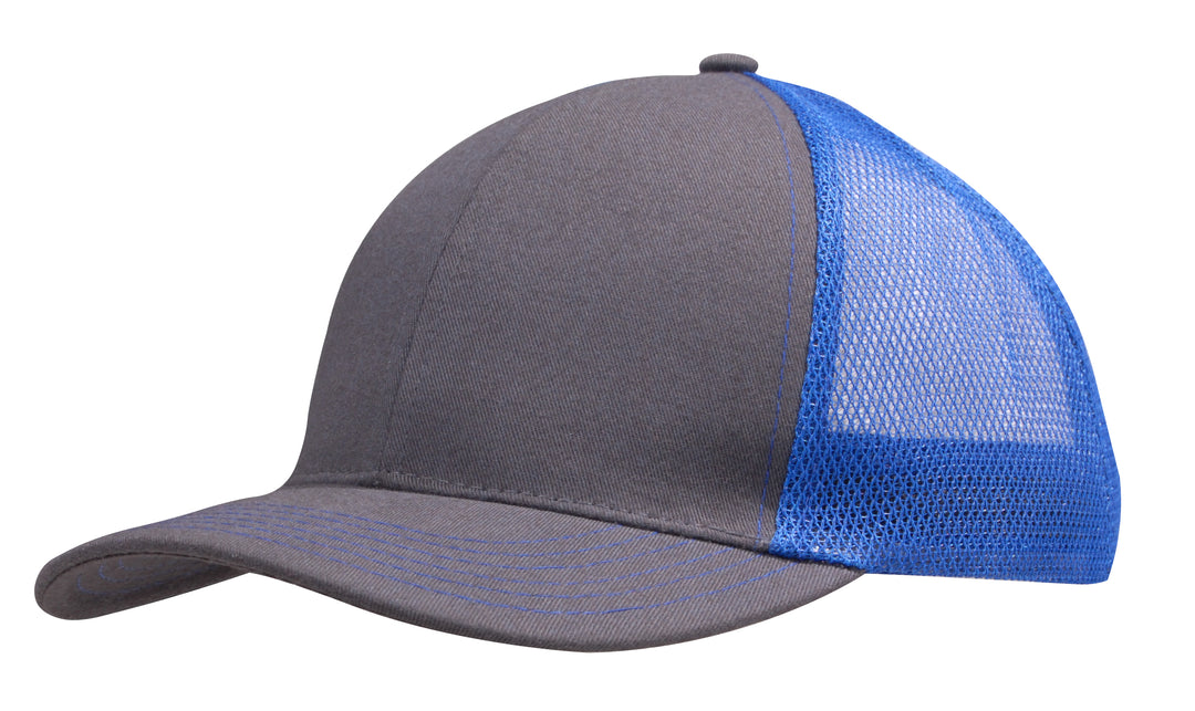 Brushed Cotton with Mesh Back Cap - 4002