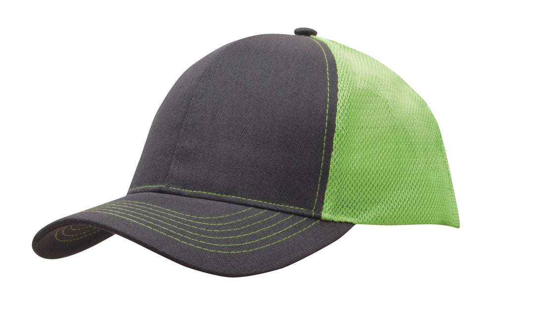 Brushed Cotton with Mesh Back Cap - 4002