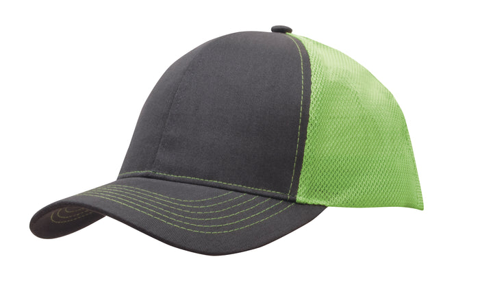 Brushed Cotton with Mesh Back Cap - 4002