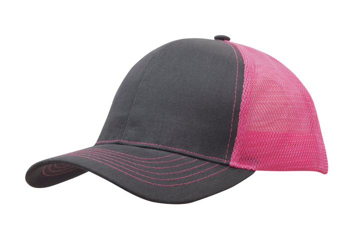 Brushed Cotton with Mesh Back Cap - 4002