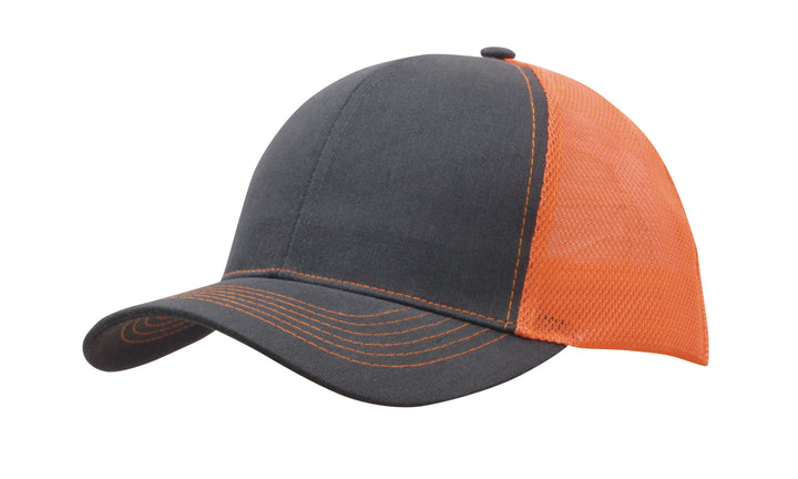 Brushed Cotton with Mesh Back Cap - 4002