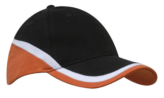 Brushed Heavy Cotton Tri-Coloured Cap - 4026