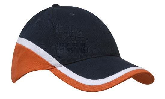 Brushed Heavy Cotton Tri-Coloured Cap - 4026