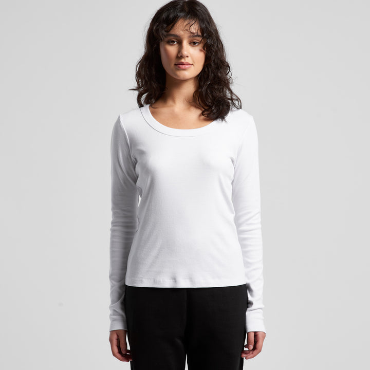 Wo’s Organic Rib Long Sleeve Tee - 4075