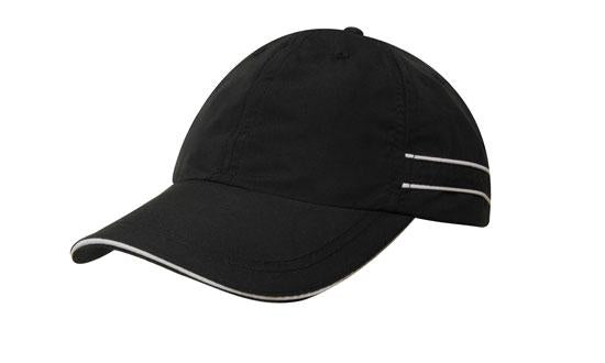 Microfibre Sports Cap with Piping and Sandwich - 4077