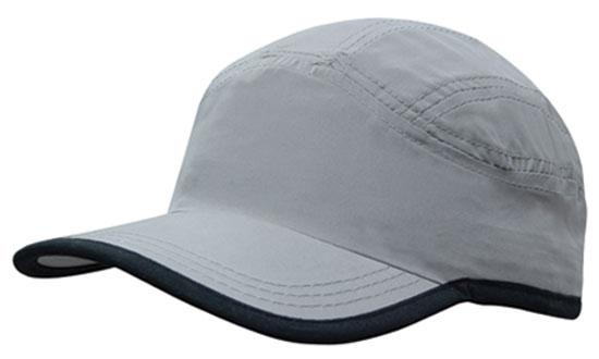 Microfibre Sports Cap with Trim on Edge of Crown & Peak - 4094