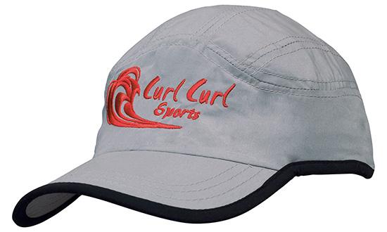 Microfibre Sports Cap with Trim on Edge of Crown & Peak - 4094