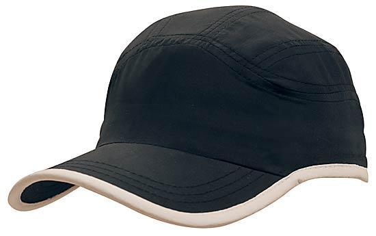 Microfibre Sports Cap with Trim on Edge of Crown & Peak - 4094