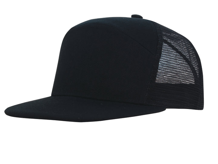 Premium American Twill A Frame Cap with Mesh Back - 4154