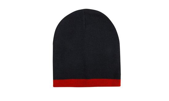 Roll Down Two Tone Acrylic Beanie Toque - 4188