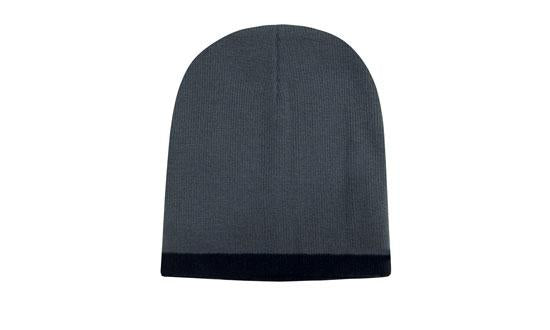 Roll Down Two Tone Acrylic Beanie Toque - 4188