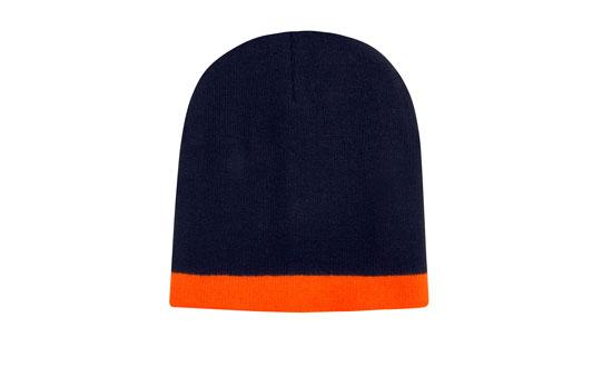 Roll Down Two Tone Acrylic Beanie Toque - 4188