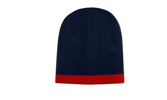 Roll Down Two Tone Acrylic Beanie Toque - 4188