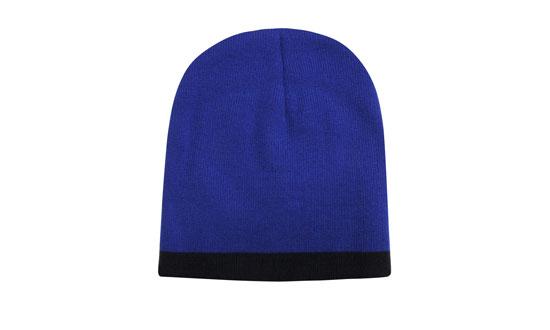 Roll Down Two Tone Acrylic Beanie Toque - 4188