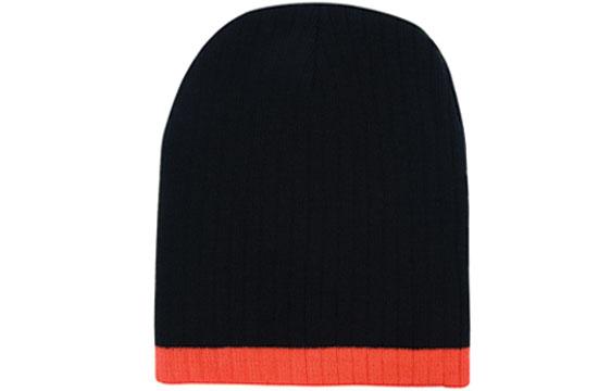 Two Tone Cable Knit Beanie Toque - 4195