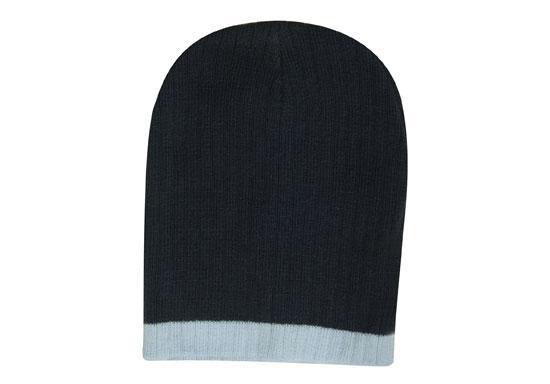 Two Tone Cable Knit Beanie Toque - 4195