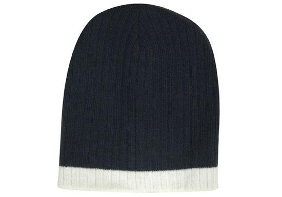 Two Tone Cable Knit Beanie Toque - 4195