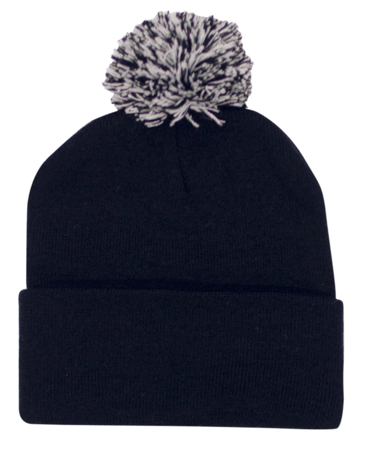 Acrylic Beanie with Pom Pom - 4256