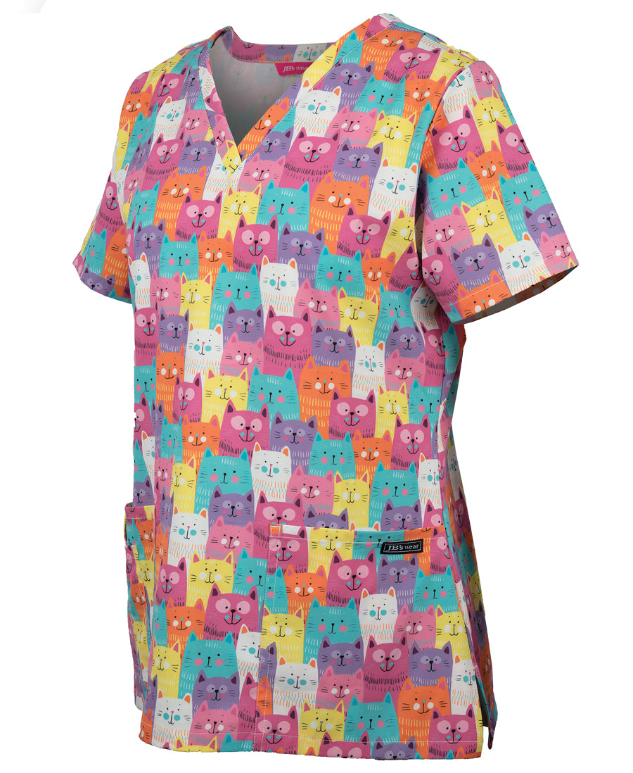 Jb’s Ladies Scrub Top Printed - 4STP1