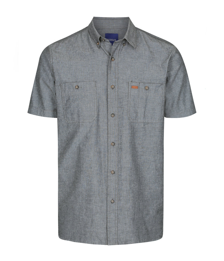 Men's Industrial Chambray Short Sleeve Shirt - 5045SN