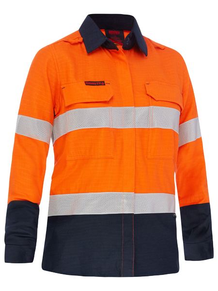 Women’s Apex 160 Taped Hi Vis FR Ripstop Vented Shirt - BL8338T