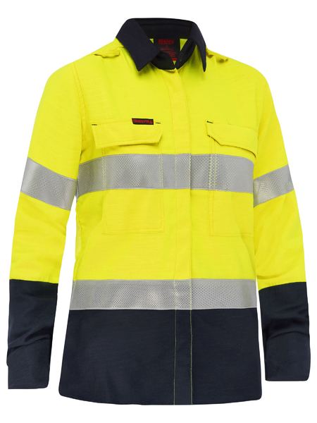 Women’s Apex 160 Taped Hi Vis FR Ripstop Vented Shirt - BL8338T