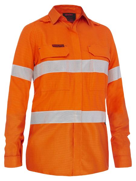 Women’s Apex 160 Taped Hi Vis FR Ripstop Vented Shirt - BL8339T