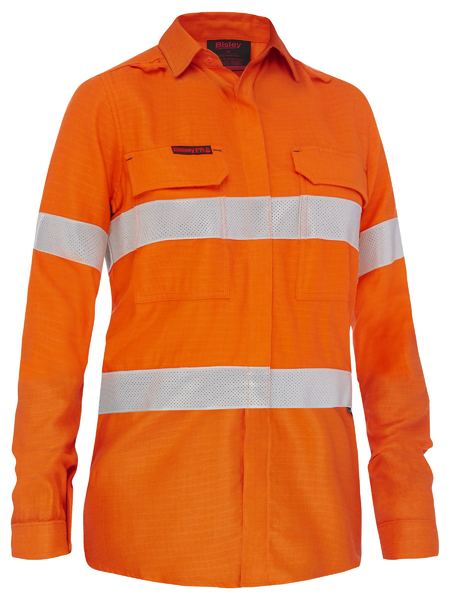 Women's Apex 185 Taped Hi-Vis Ripstop FR Vented Shirt - BL8439T