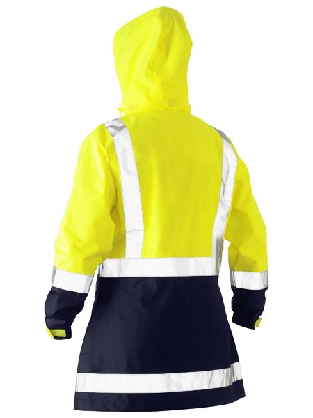 Women's Taped Hi Vis Recycled Rain Shell Jacket - BJL6766T