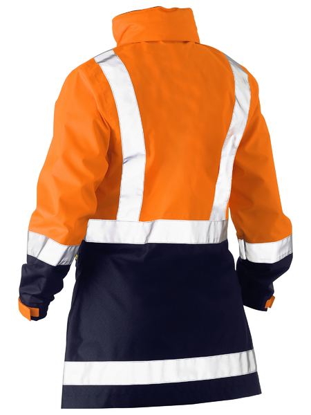 Women's Taped Hi Vis Recycled Rain Shell Jacket - BJL6766T