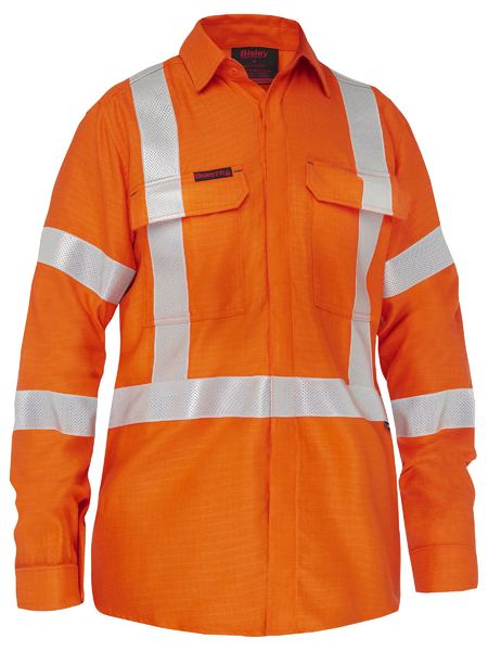 Women's Apex 185 X Taped Biomotion Hi-Vis FR Ripstop Vented Shirt - BL8439XT