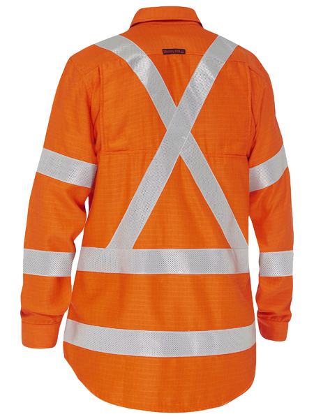 Women's Apex 185 X Taped Biomotion Hi-Vis FR Ripstop Vented Shirt - BL8439XT