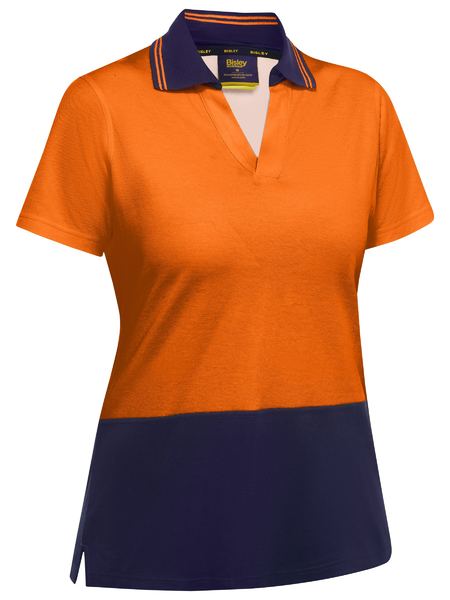 Women's Hi Vis V-Neck Polo - BKL1234