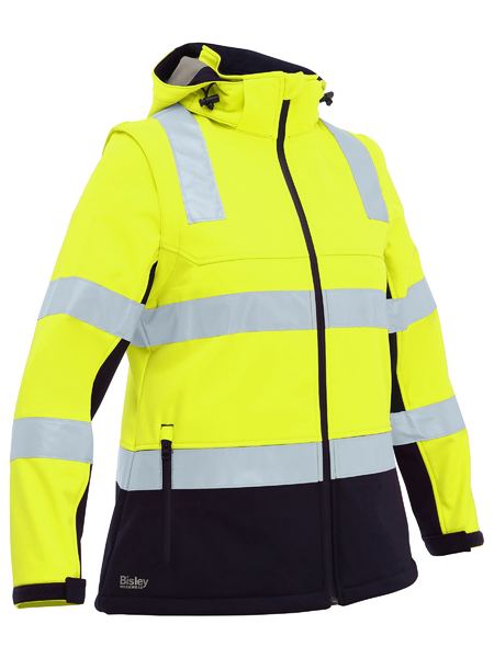 Women's Taped Two Tone Hi Vis 3-in-1 Soft Shell Jacket - BJL6078T