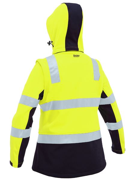 Women's Taped Two Tone Hi Vis 3-in-1 Soft Shell Jacket - BJL6078T