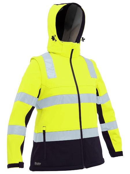 Women's Taped Two Tone Hi Vis 3-in-1 Soft Shell Jacket - BJL6078T