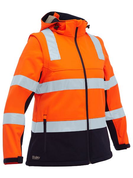 Women's Taped Two Tone Hi Vis 3-in-1 Soft Shell Jacket - BJL6078T