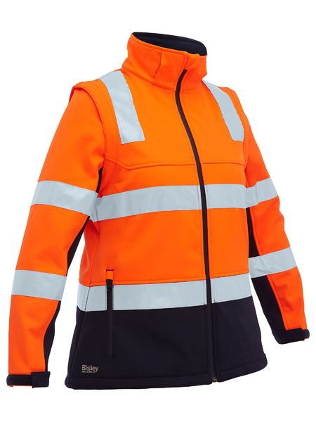 Women's Taped Two Tone Hi Vis 3-in-1 Soft Shell Jacket - BJL6078T