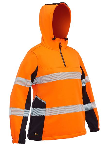 Women's Flx & Move Hi Vis Taped Liquid Repellent Fleece Hoodie - BKL6571T