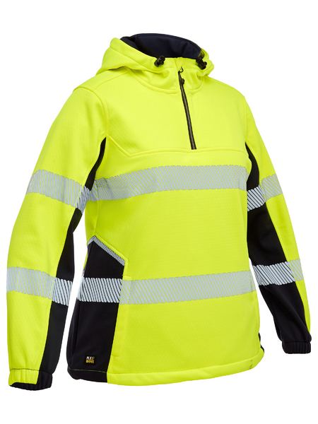 Women's Flx & Move Hi Vis Taped Liquid Repellent Fleece Hoodie - BKL6571T