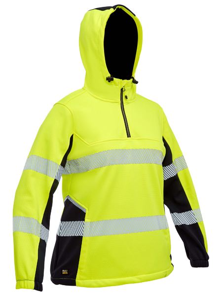 Women's Flx & Move Hi Vis Taped Liquid Repellent Fleece Hoodie - BKL6571T